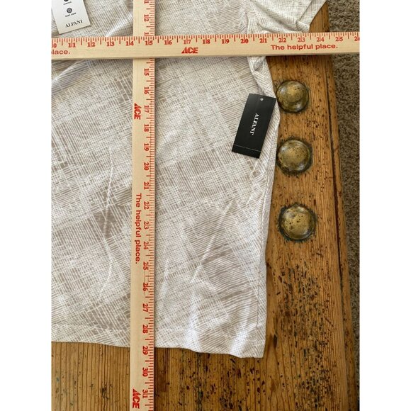 Alfani Mens Linen Stretch Polo Shirt Fresh Cement Design XL Comfortable NEW - Picture 8 of 8